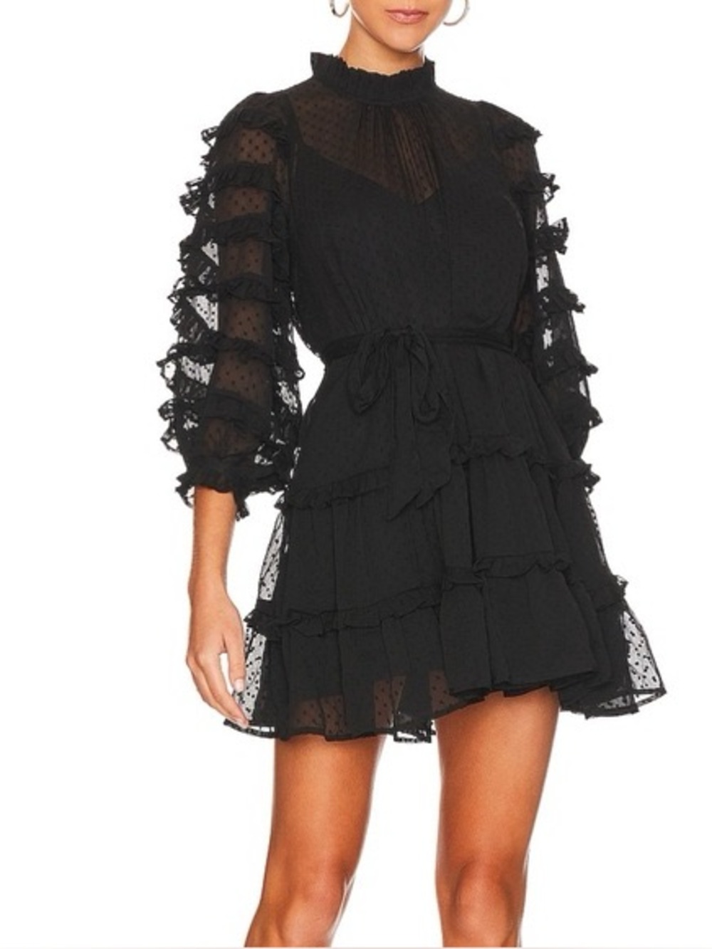 Cleobella Chiffon Lacy Mini Dress size Medium ⚠️ Read Description⚠️